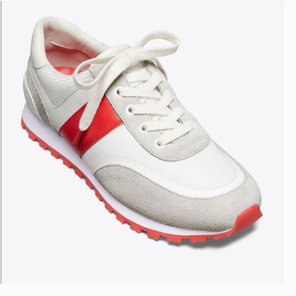 Tory Sport Shoes - NEW! TORY BURCH SPORT - Retro Stripe White and Red Sneakers - Never worn Size 8
